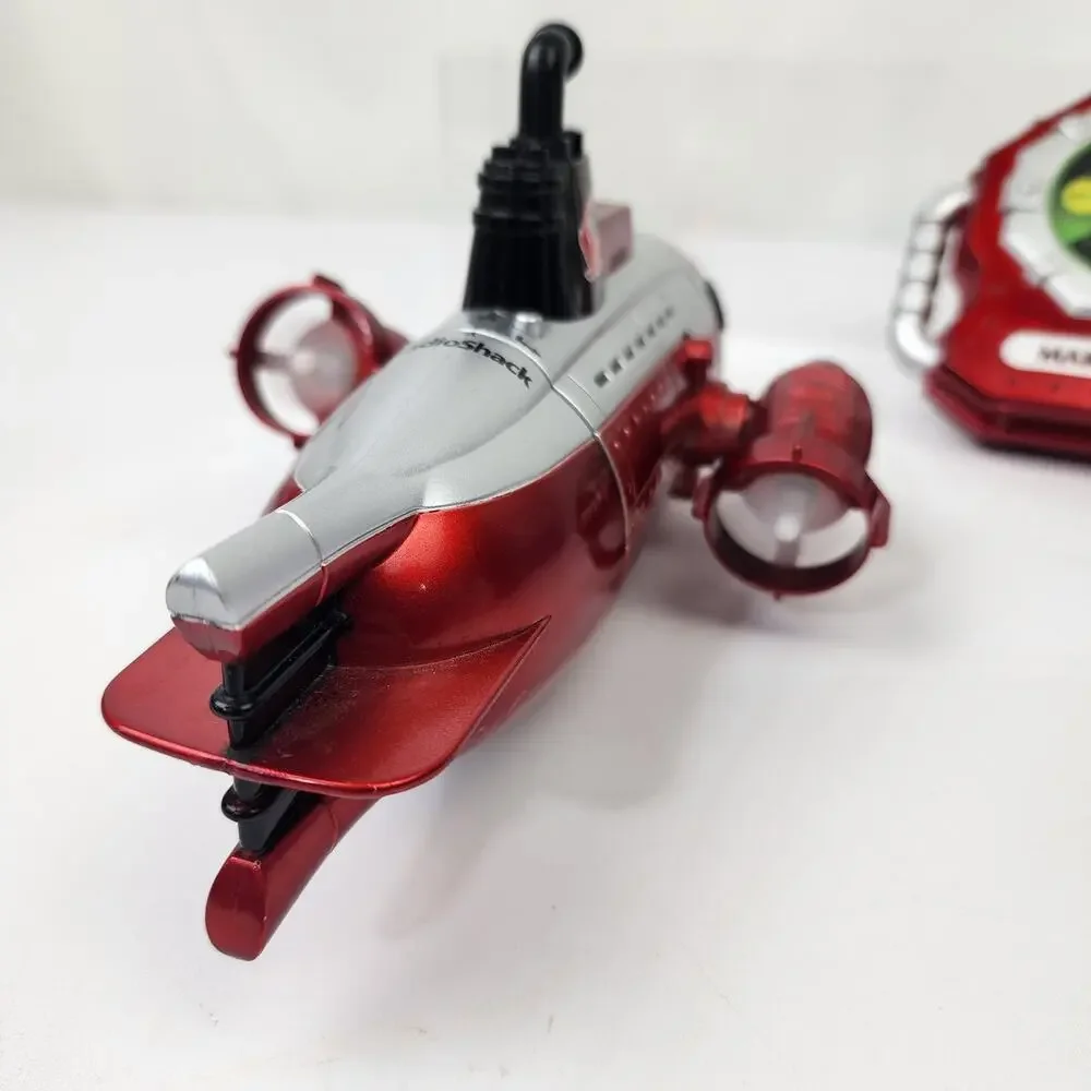 Radio Shack Mako Complete Mini-sub Submarine w/Remote Red Tested and Working